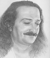 Sketch of Meher Baba by Rano Gayley in 1972.